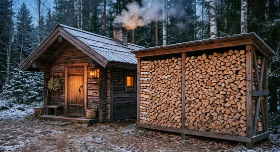 Укладка дров в Красногорске, улица Полевая, 29